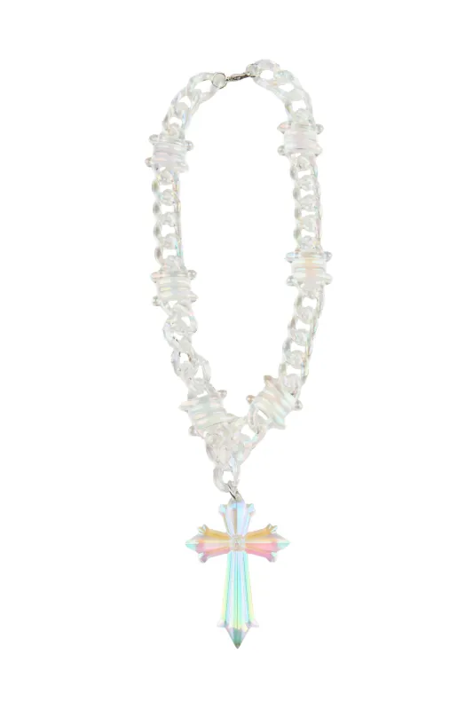 Hardy Silver Acrylic Chain Necklace made by Rockstar Original