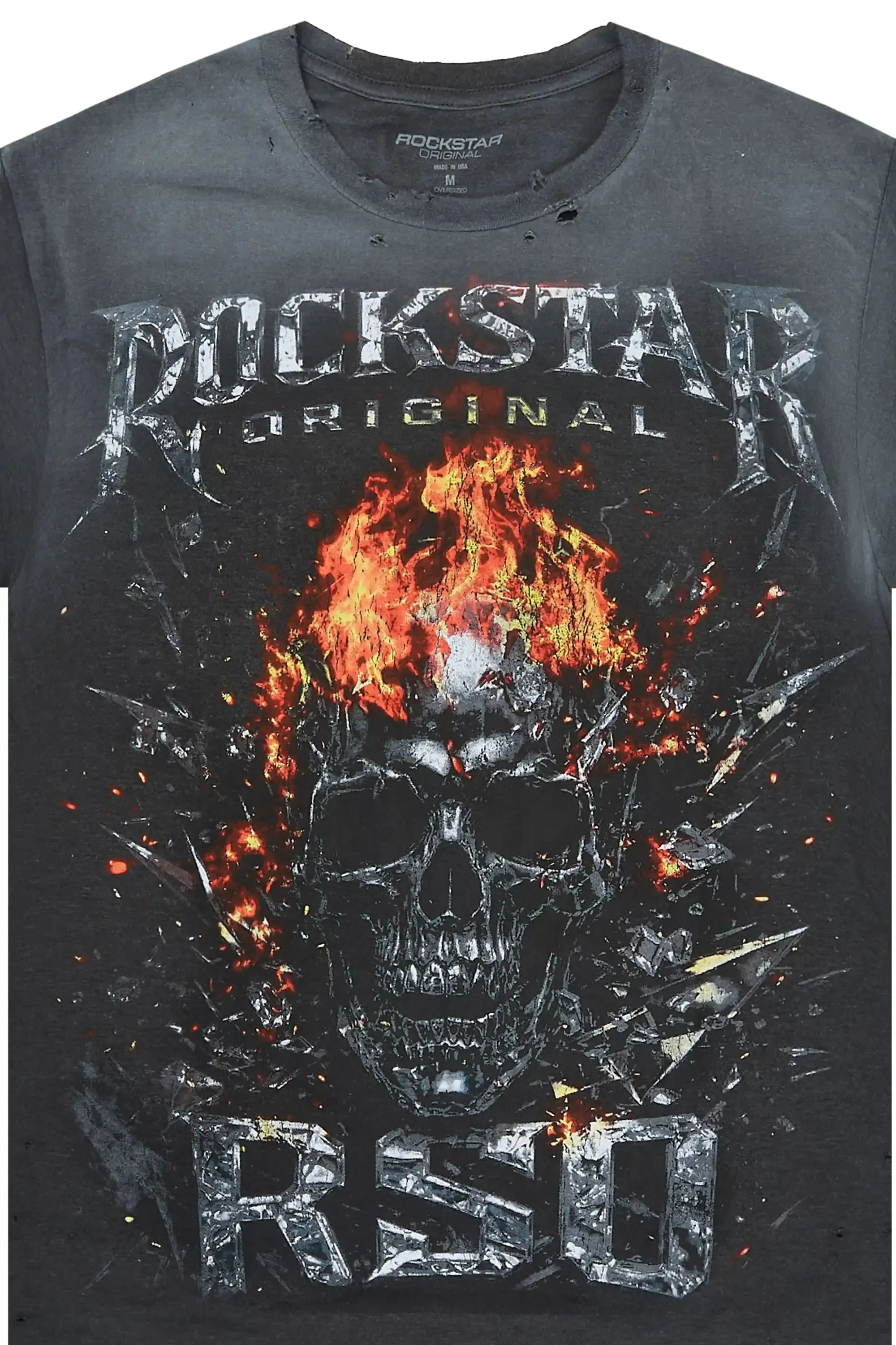 Spivey Charcoal Oversized Graphic T-Shirt sold by Rockstar Original product image thumbnail 2