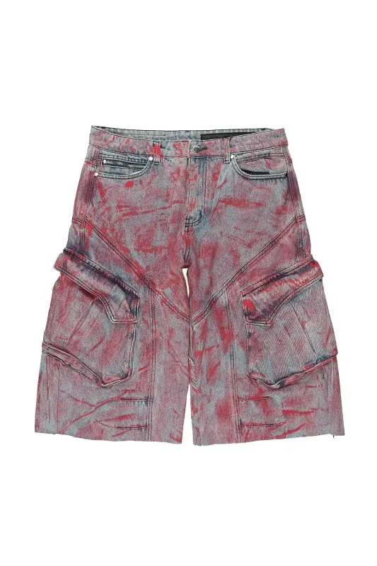 Tren Red/Blue Jort made by Rockstar Original
