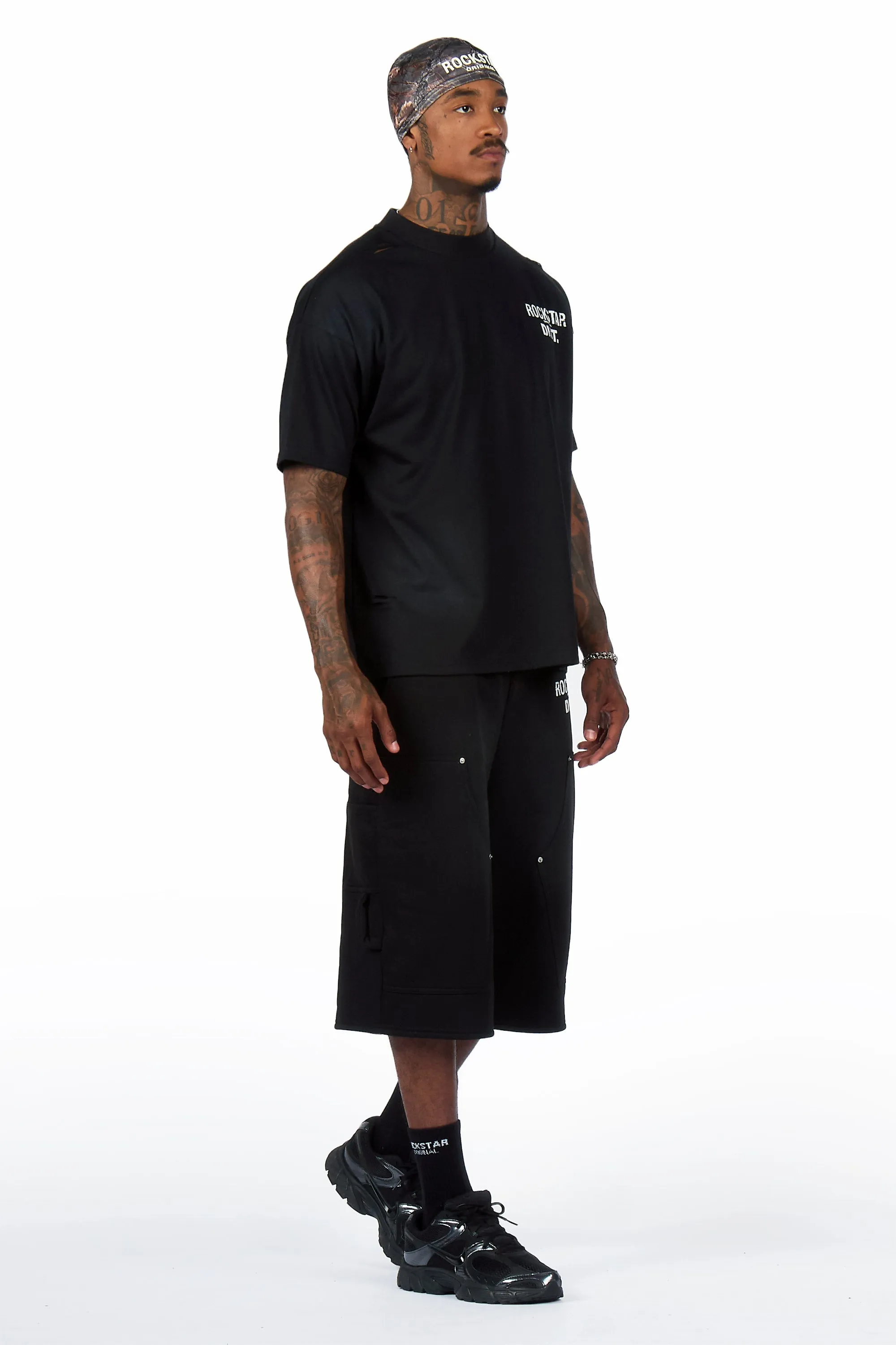 Finn Black T-Shirt Jort Set sold by Rockstar Original product image thumbnail 3