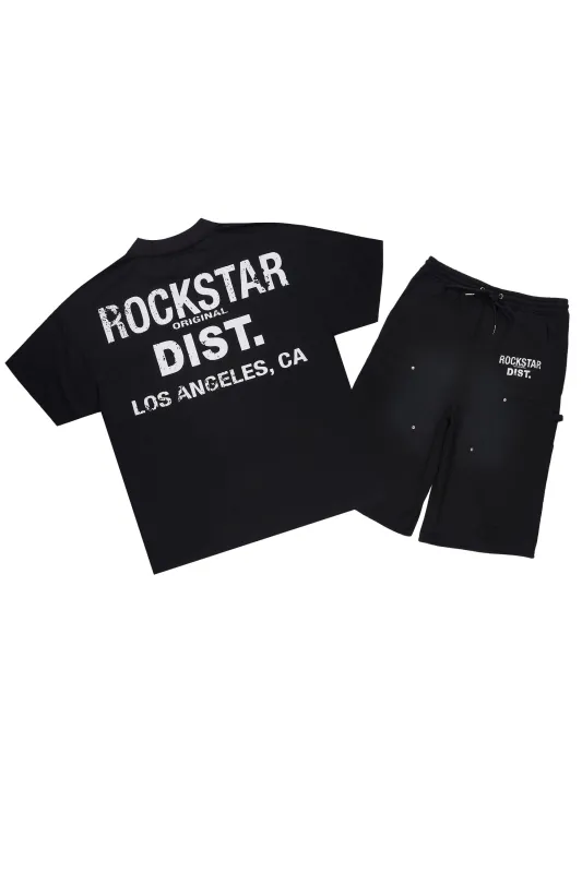 Finn Black T-Shirt Jort Set made by Rockstar Original