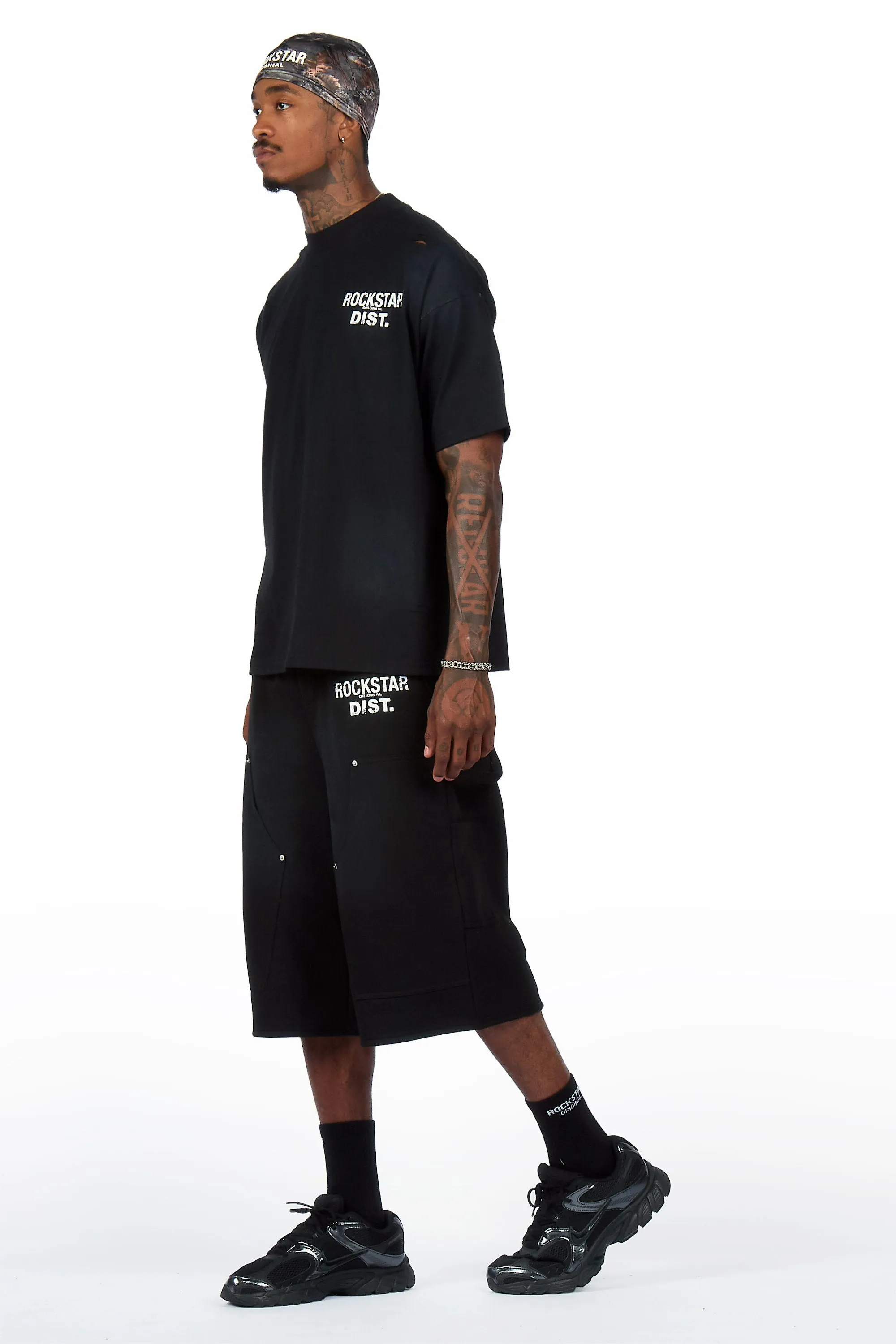 Finn Black T-Shirt Jort Set sold by Rockstar Original product image thumbnail 5