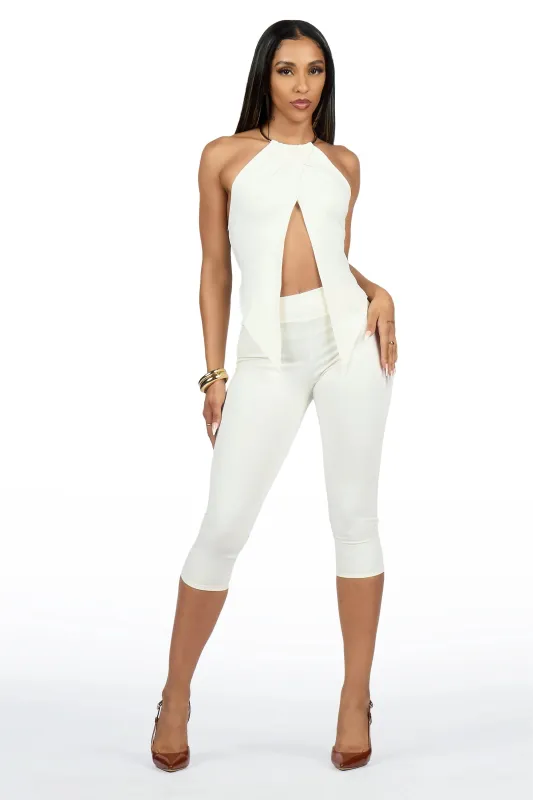 Fly-aay Ivory 2 pc Capri Set made by Rockstar Original