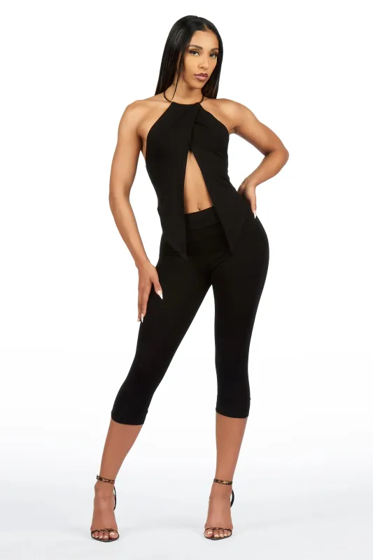 Fly-aay Black 2 pc Capri Set made by Rockstar Original