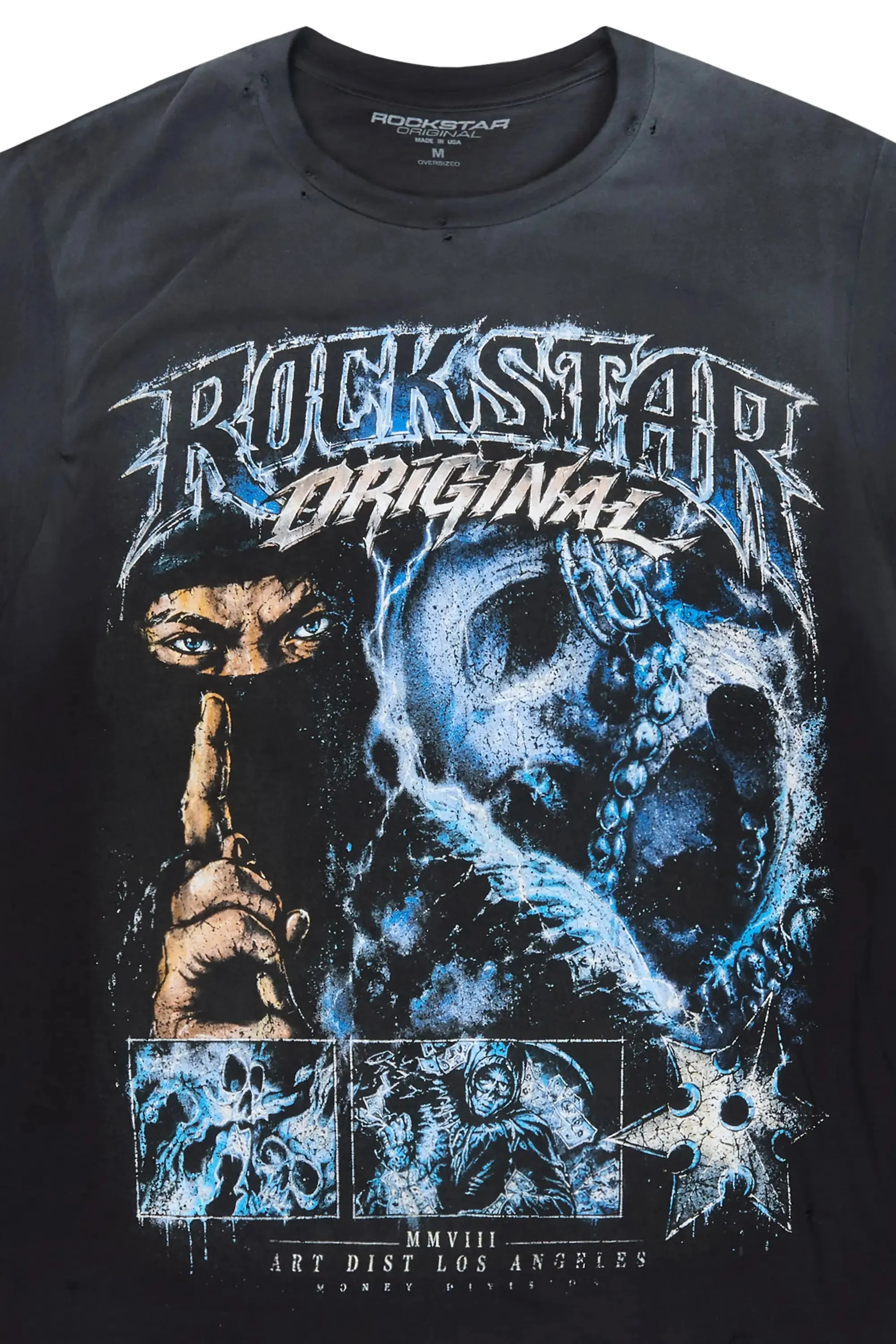 Kordell Black Oversized Graphic T-Shirt sold by Rockstar Original product image thumbnail 2