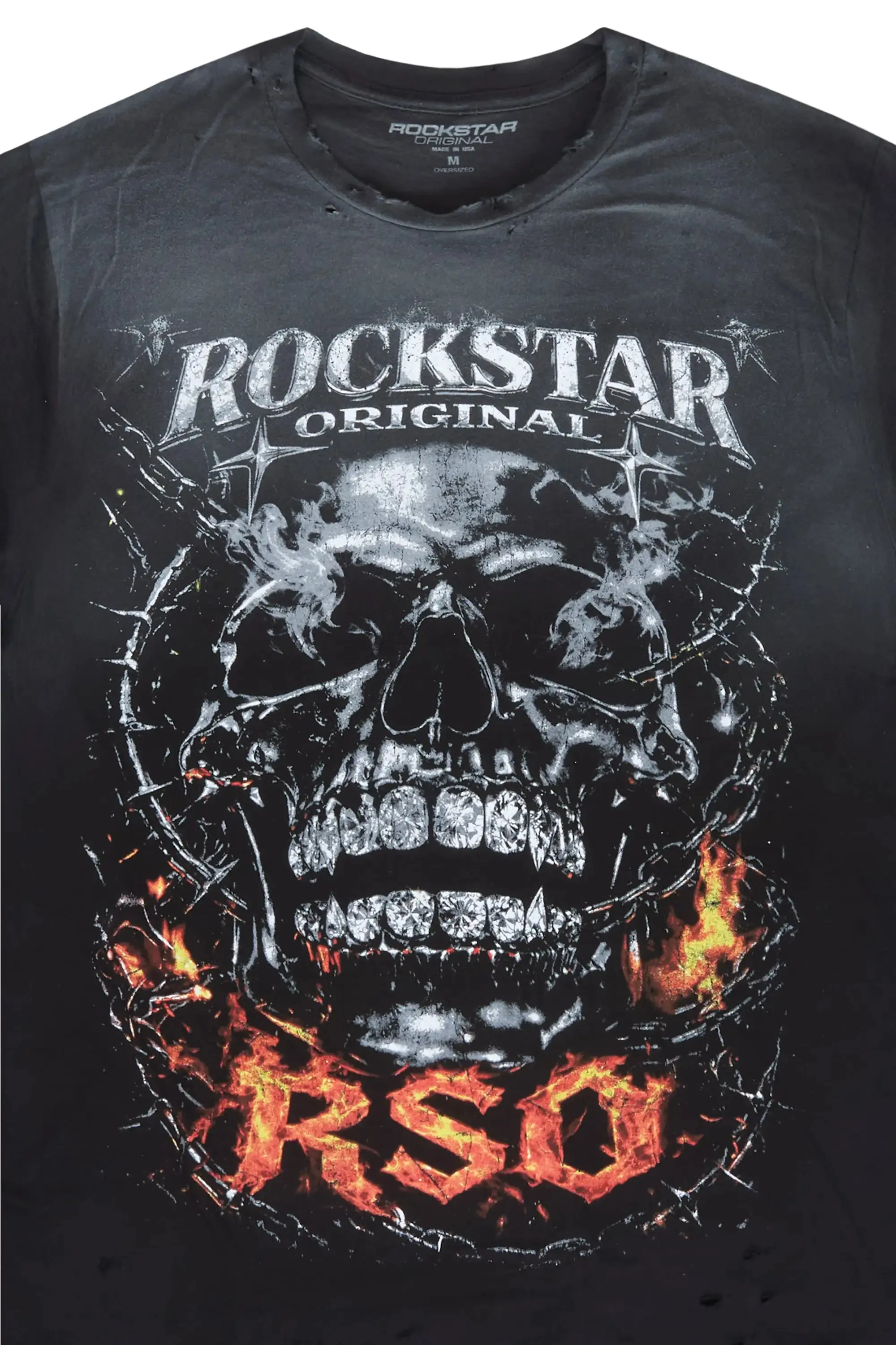 Enclarde Black Oversized Graphic T-Shirt sold by Rockstar Original product image thumbnail 2