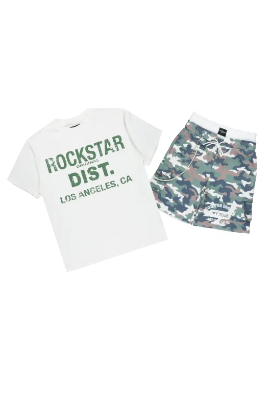 Alexander Camo T-Shirt Double Waisted Jort Set made by Rockstar Original