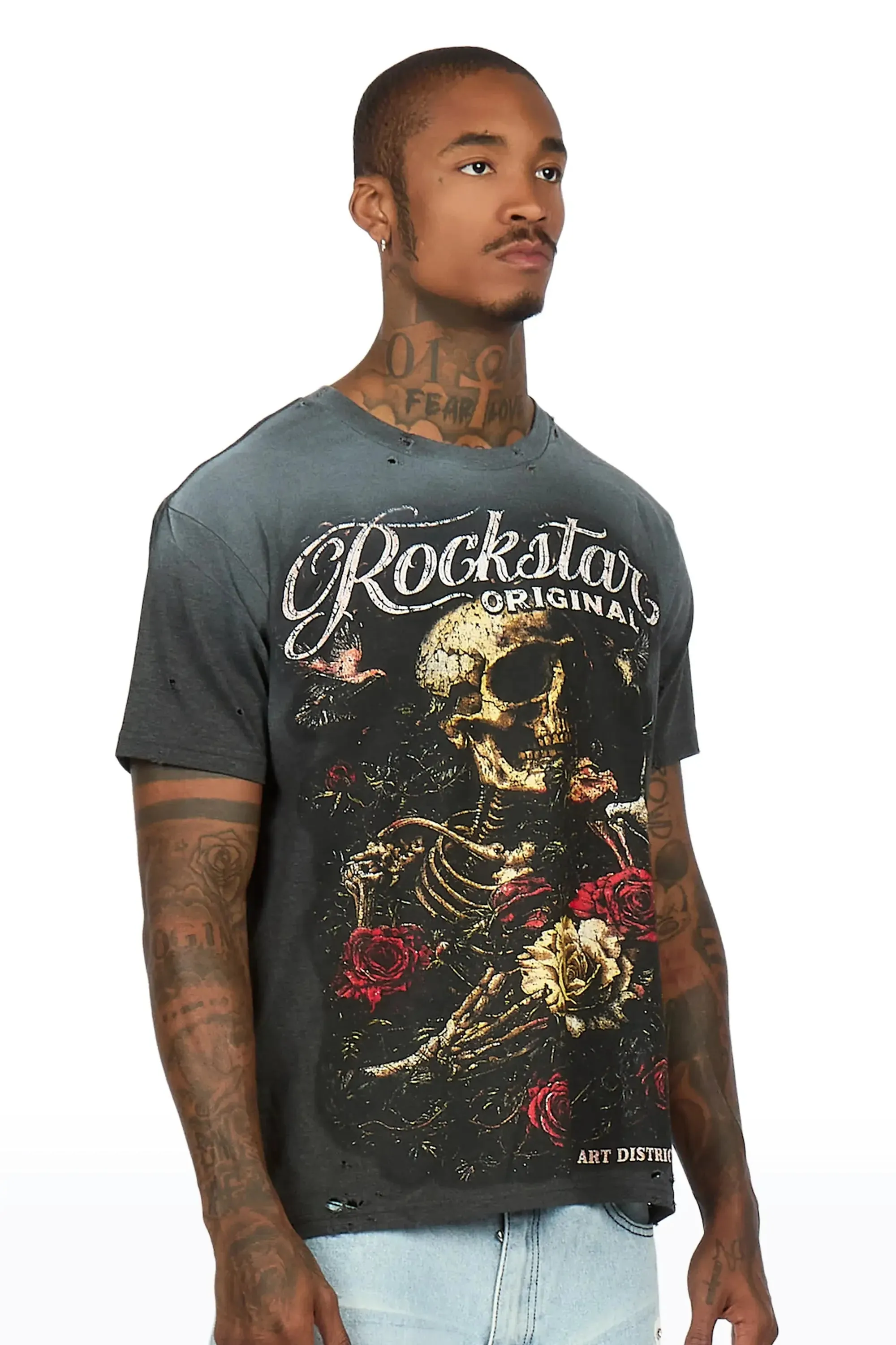 Malette Charcoal Oversized Graphic T-Shirt sold by Rockstar Original product image thumbnail 4