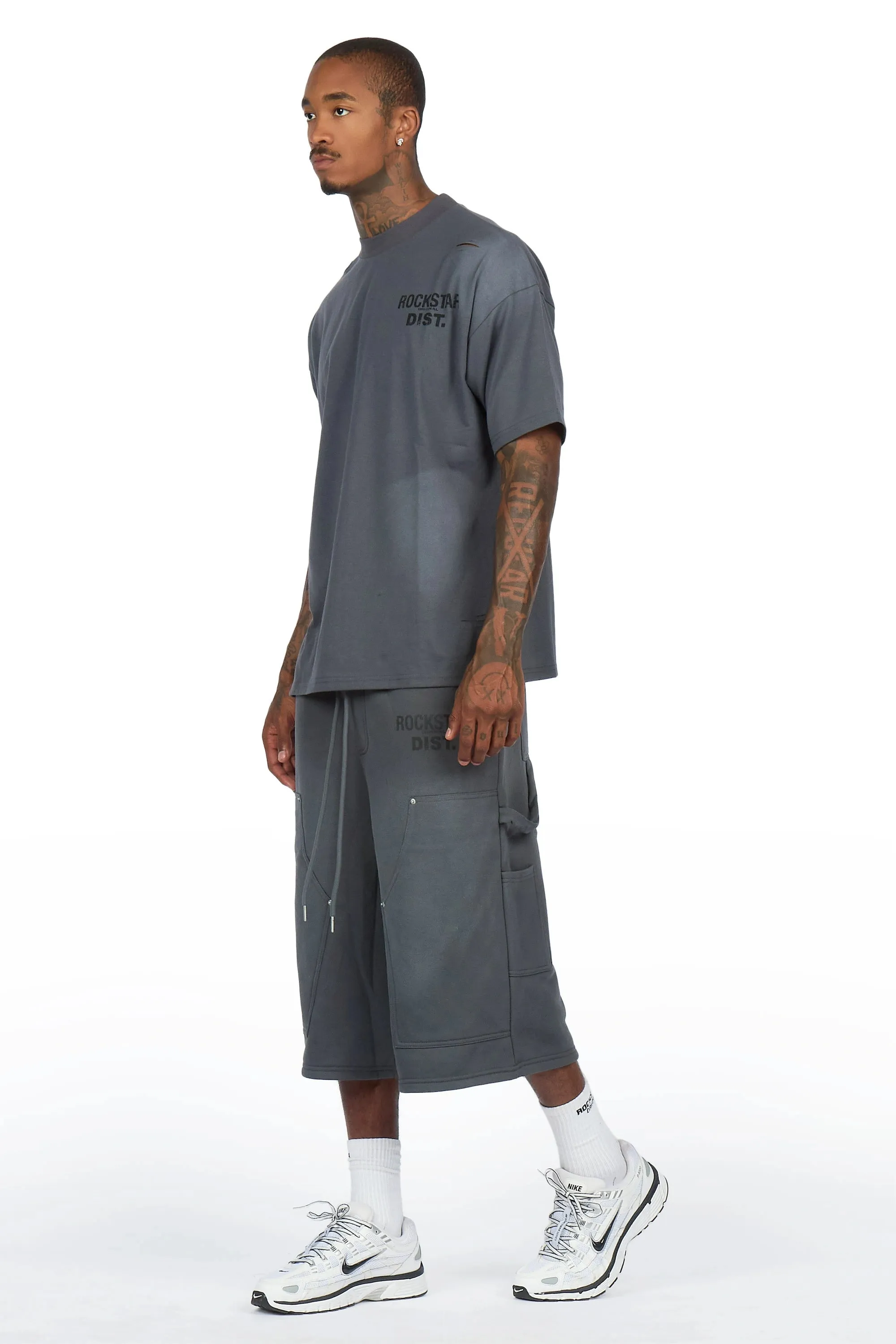 Finn Grey T-Shirt Jort Set sold by Rockstar Original product image thumbnail 5