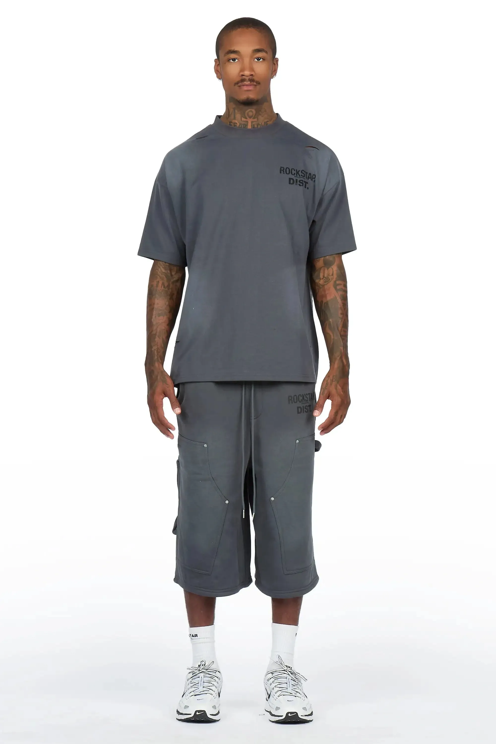 Finn Grey T-Shirt Jort Set sold by Rockstar Original
