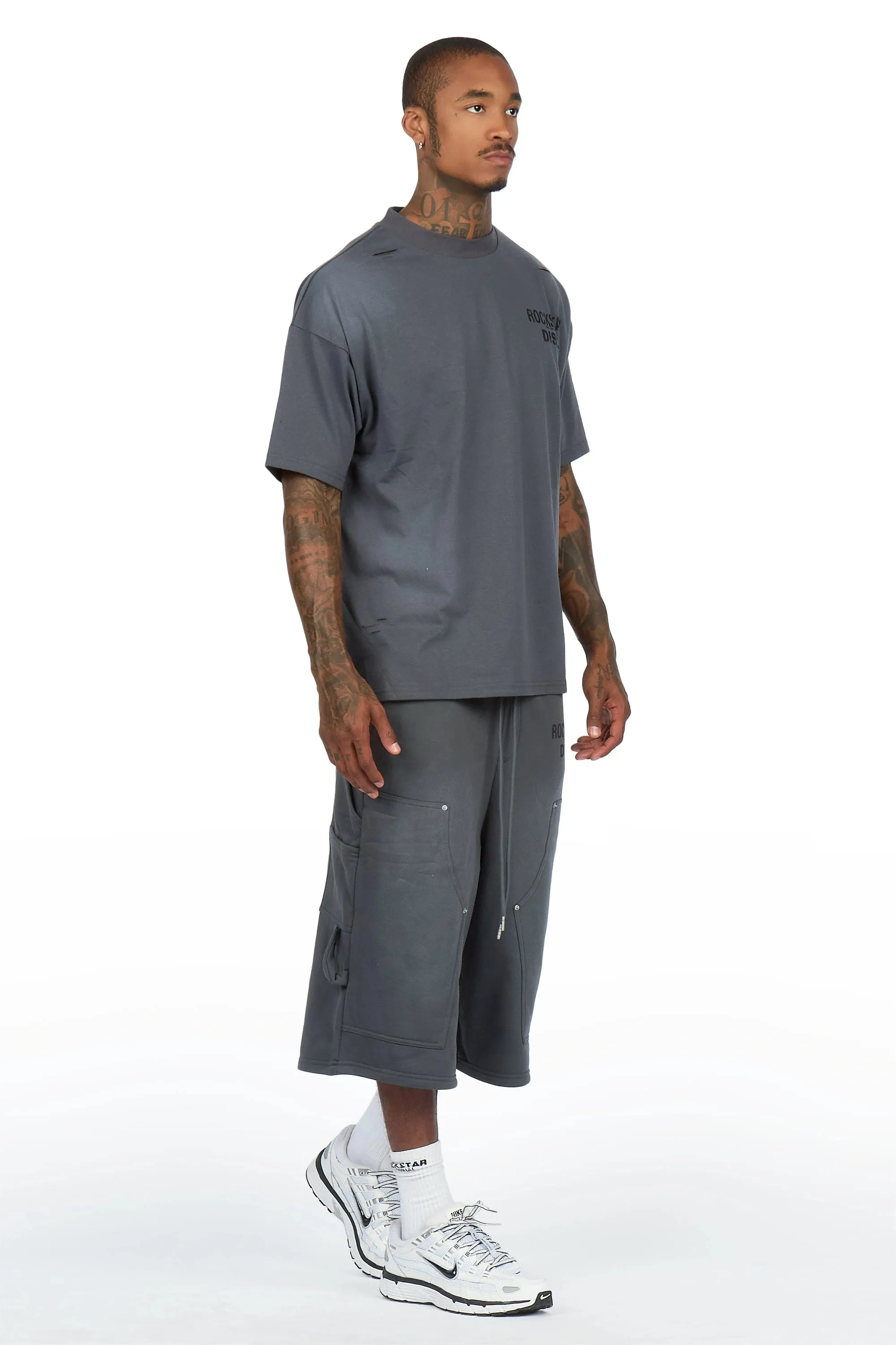 Finn Grey T-Shirt Jort Set sold by Rockstar Original product image thumbnail 3