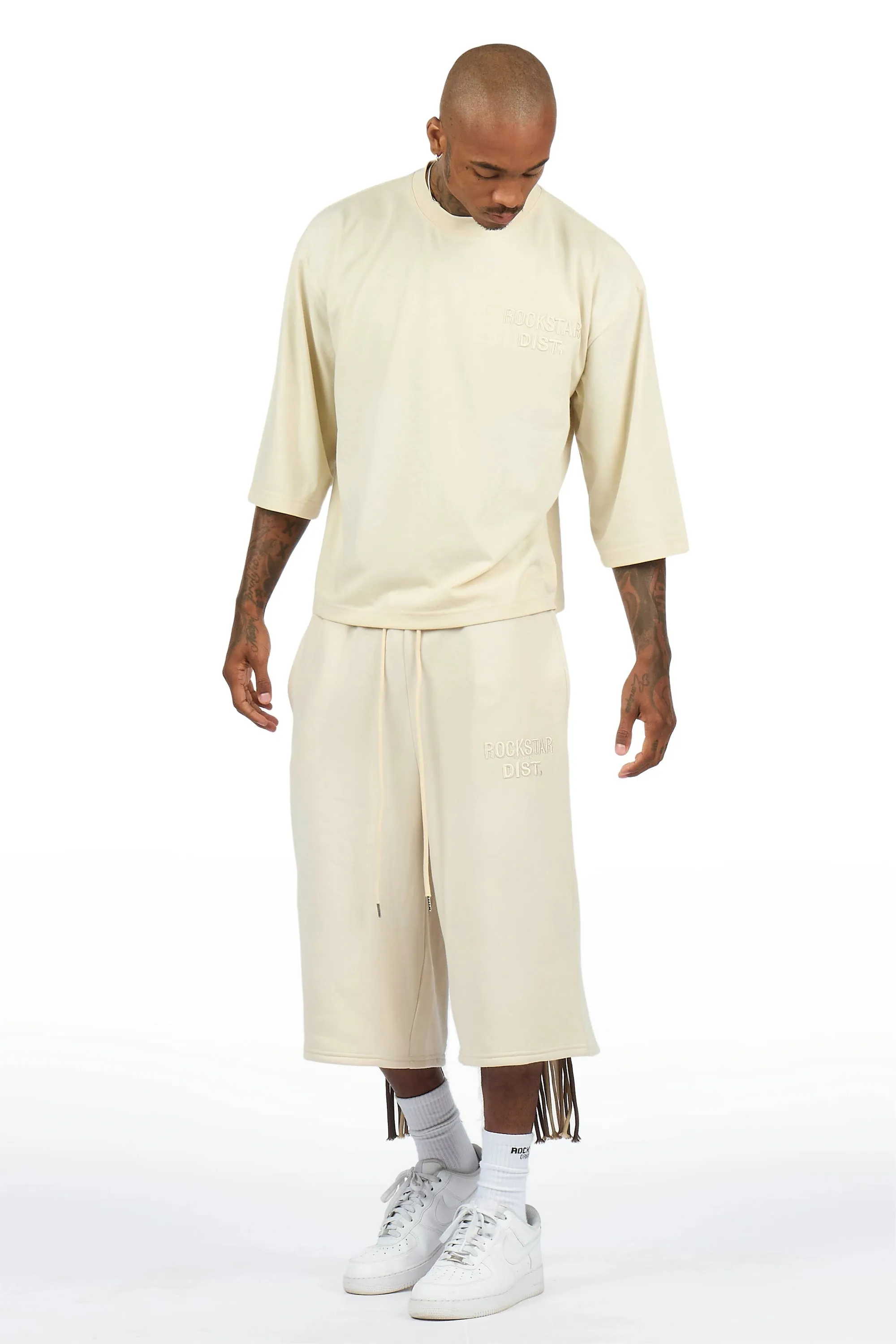 Jolan Beige T-Shirt/Jort Set sold by Rockstar Original product image thumbnail 4