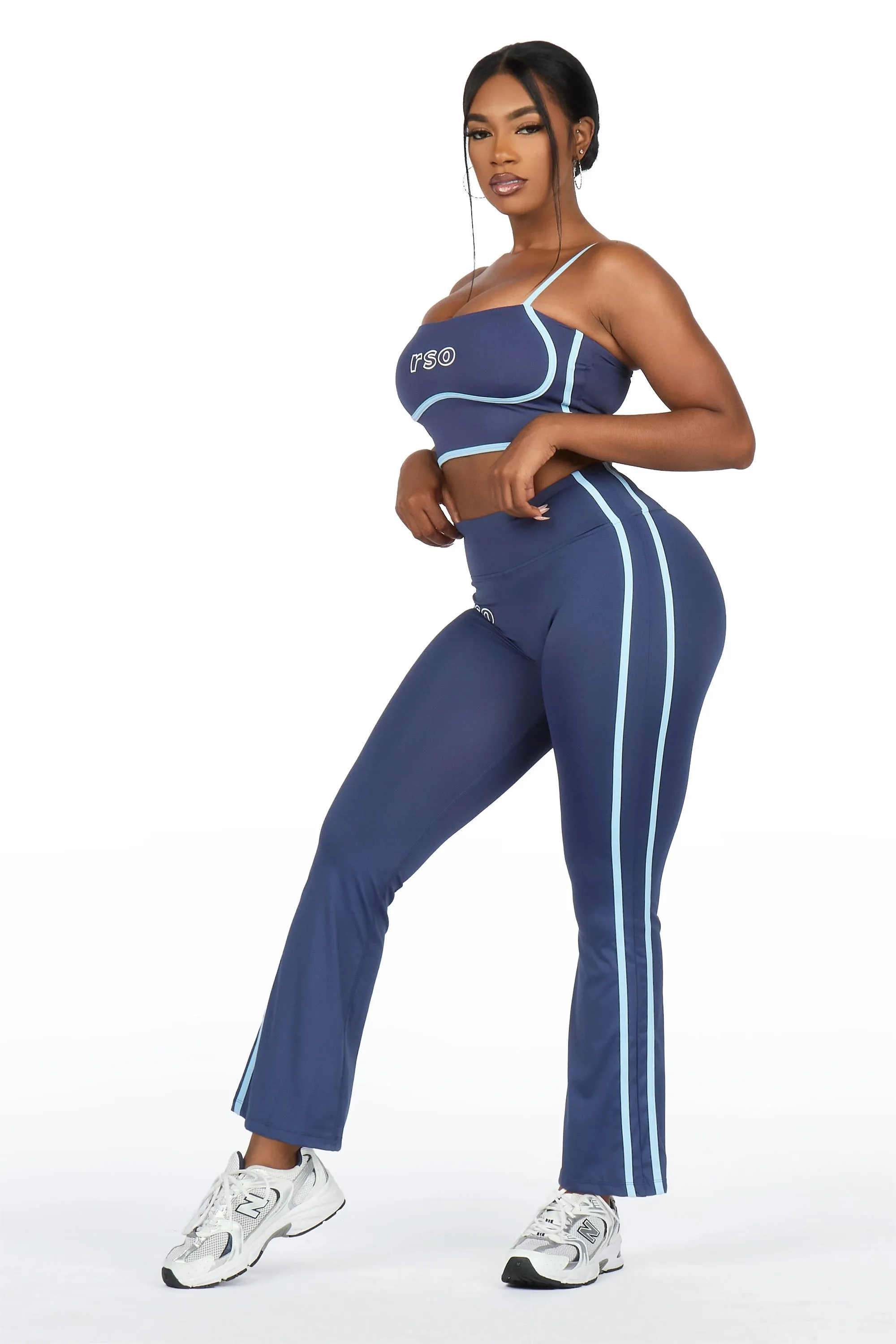 Karmen Navy Tank Active Flare Pant Set sold by Rockstar Original product image thumbnail 3