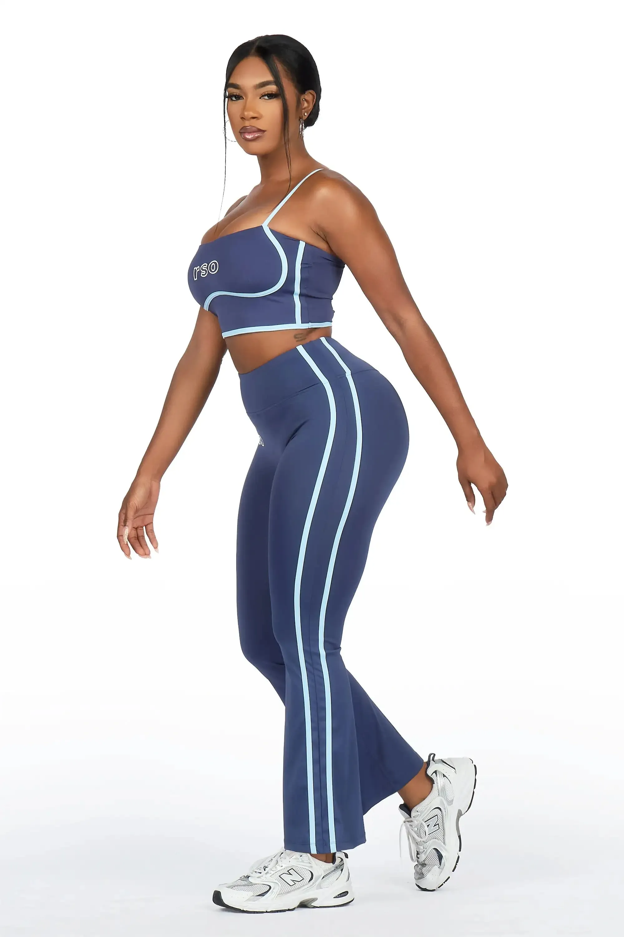 Karmen Navy Tank Active Flare Pant Set sold by Rockstar Original product image thumbnail 4