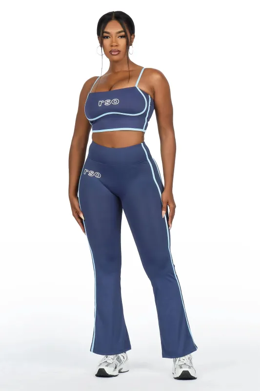 Karmen Navy Tank Active Flare Pant Set made by Rockstar Original