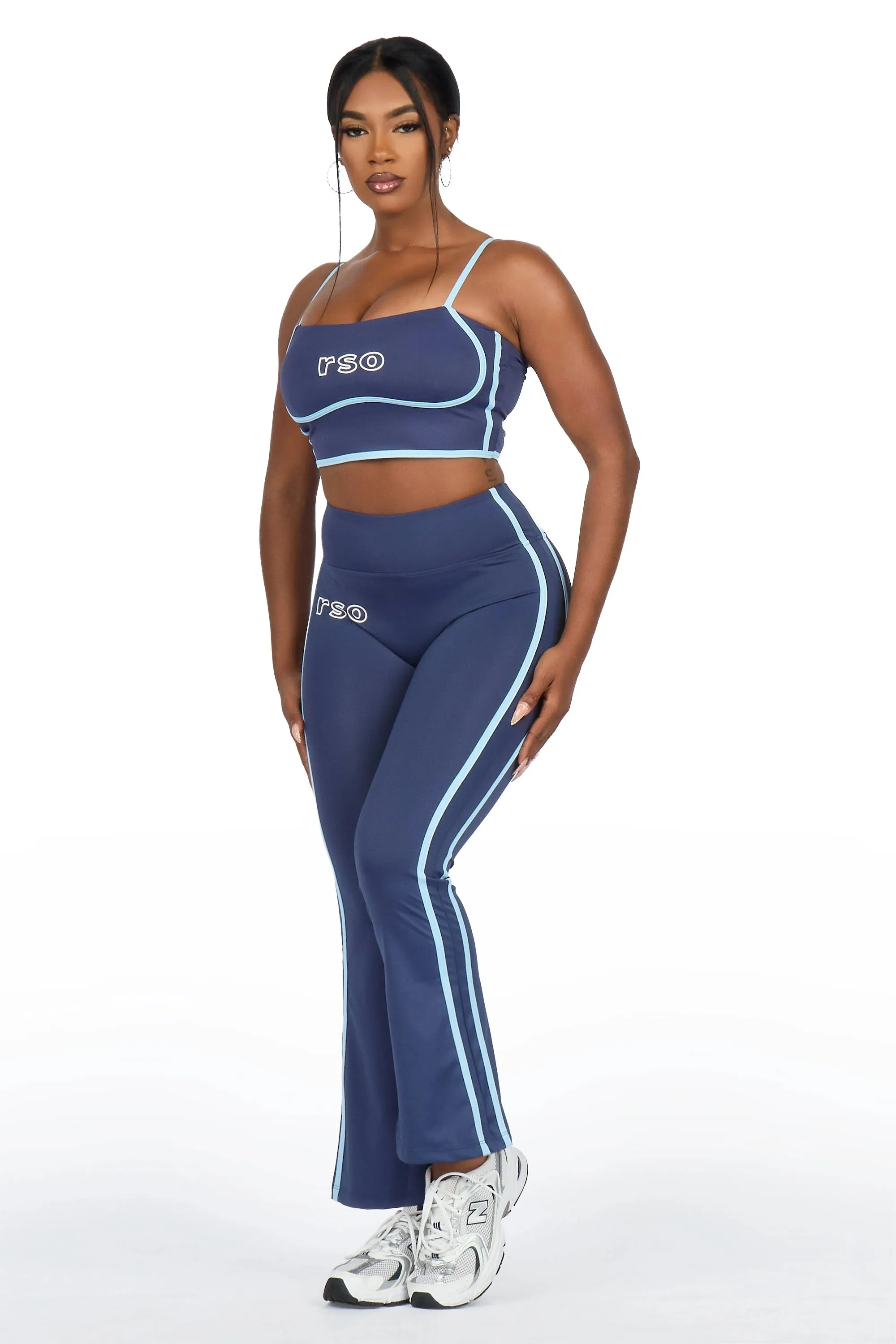 Karmen Navy Tank Active Flare Pant Set sold by Rockstar Original product image thumbnail 2