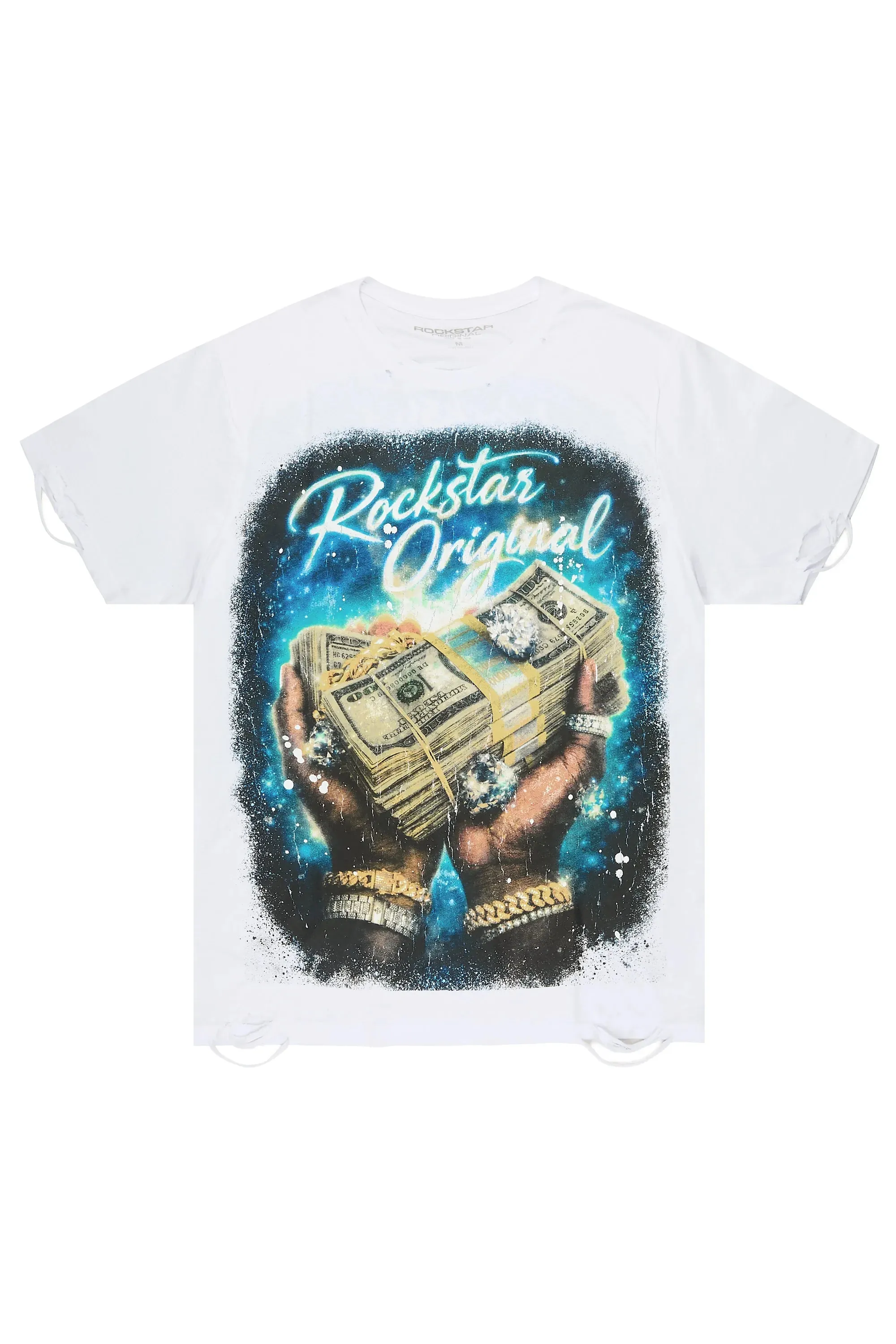 Contreras White Oversized Graphic T-Shirt sold by Rockstar Original