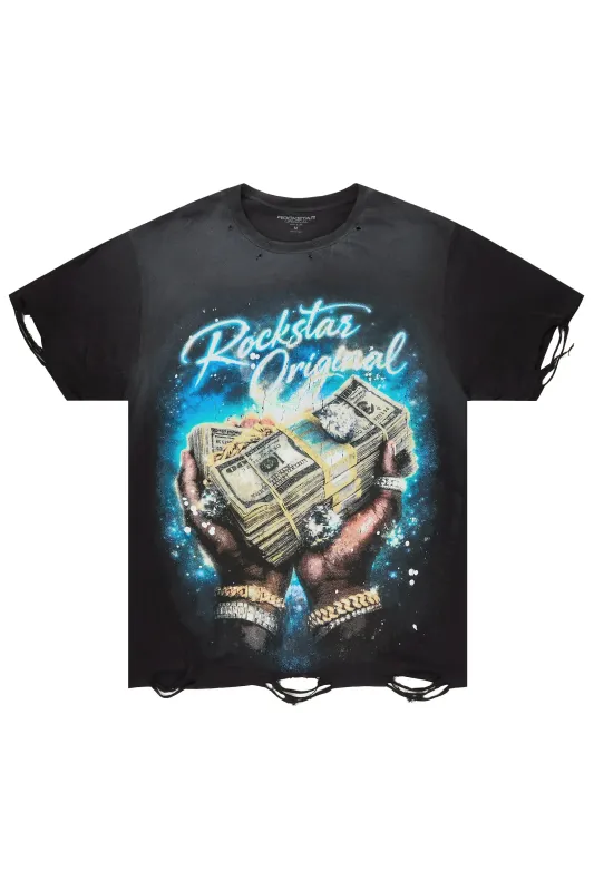 Shameca Black T-Shirt made by Rockstar Original