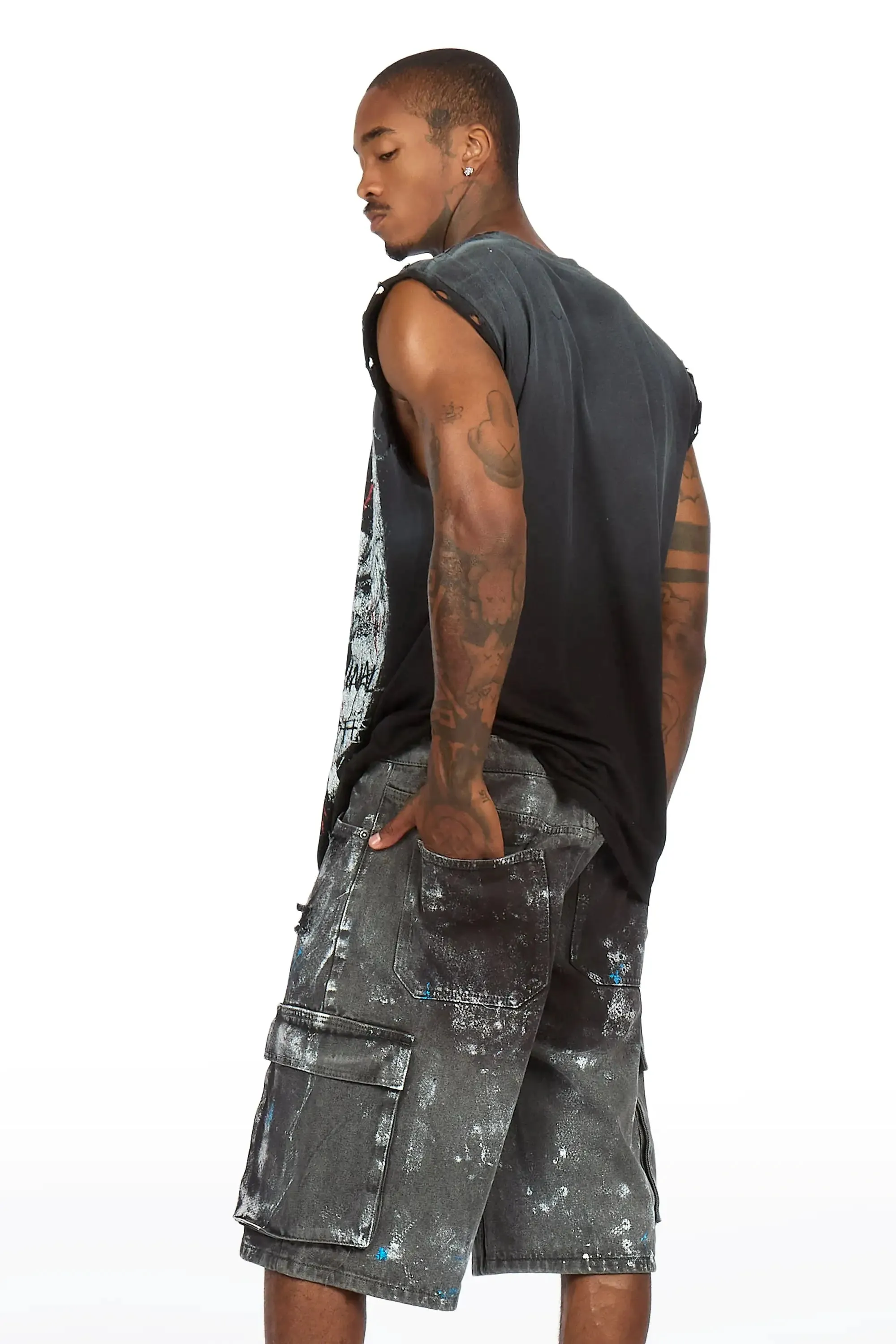 Fonte Black Denim Jort sold by Rockstar Original product image thumbnail 3