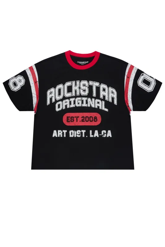 Vidam Black Boxy Crop Tee made by Rockstar Original