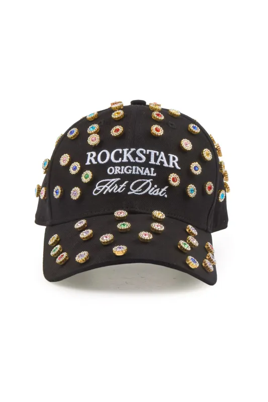 Lucido Black Rhinestone Trucker Hat made by Rockstar Original