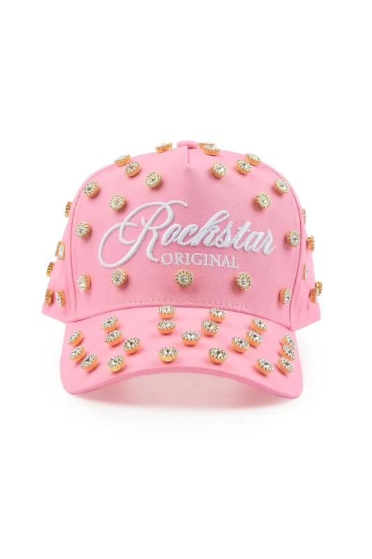 Shalawna Pink Rhinestone Trucker Hat made by Rockstar Original