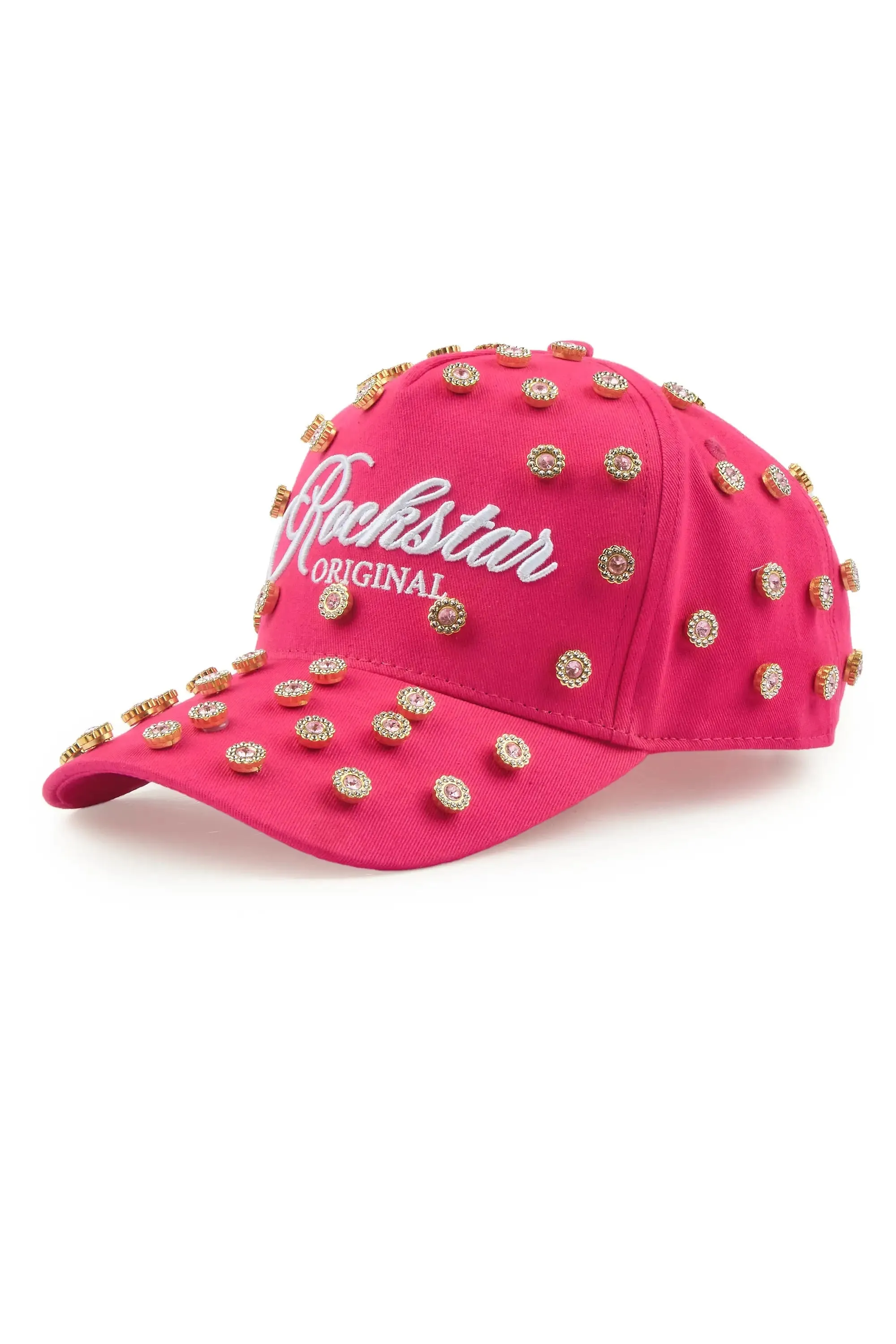 Shalawna Hot Pink Rhinestone Trucker Hat sold by Rockstar Original product image thumbnail 2