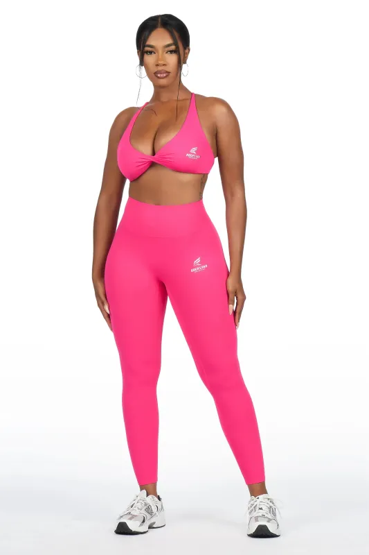 Kischa Pink Tank Active Legging Set made by Rockstar Original
