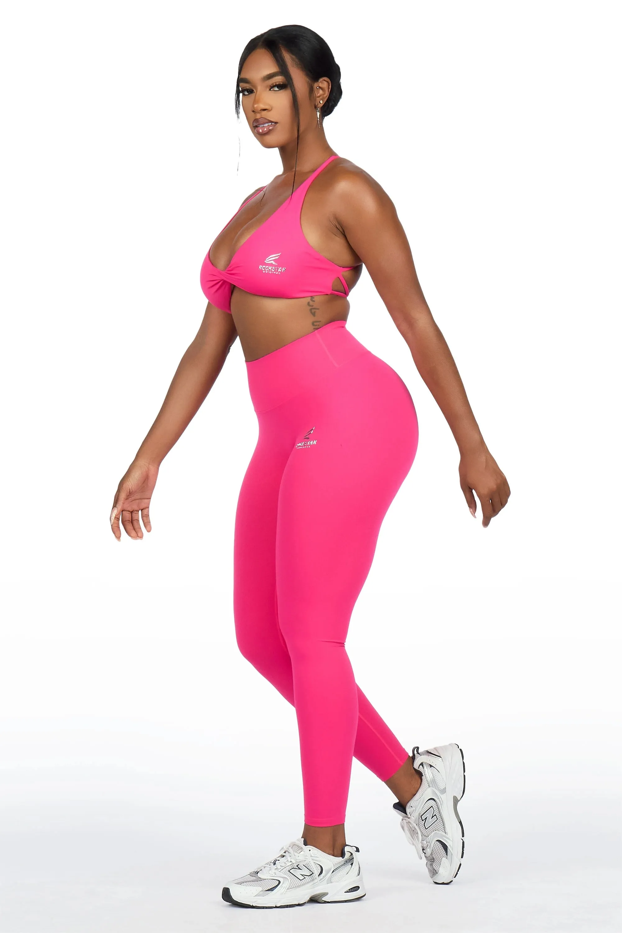 Kischa Pink Tank Active Legging Set sold by Rockstar Original product image thumbnail 3