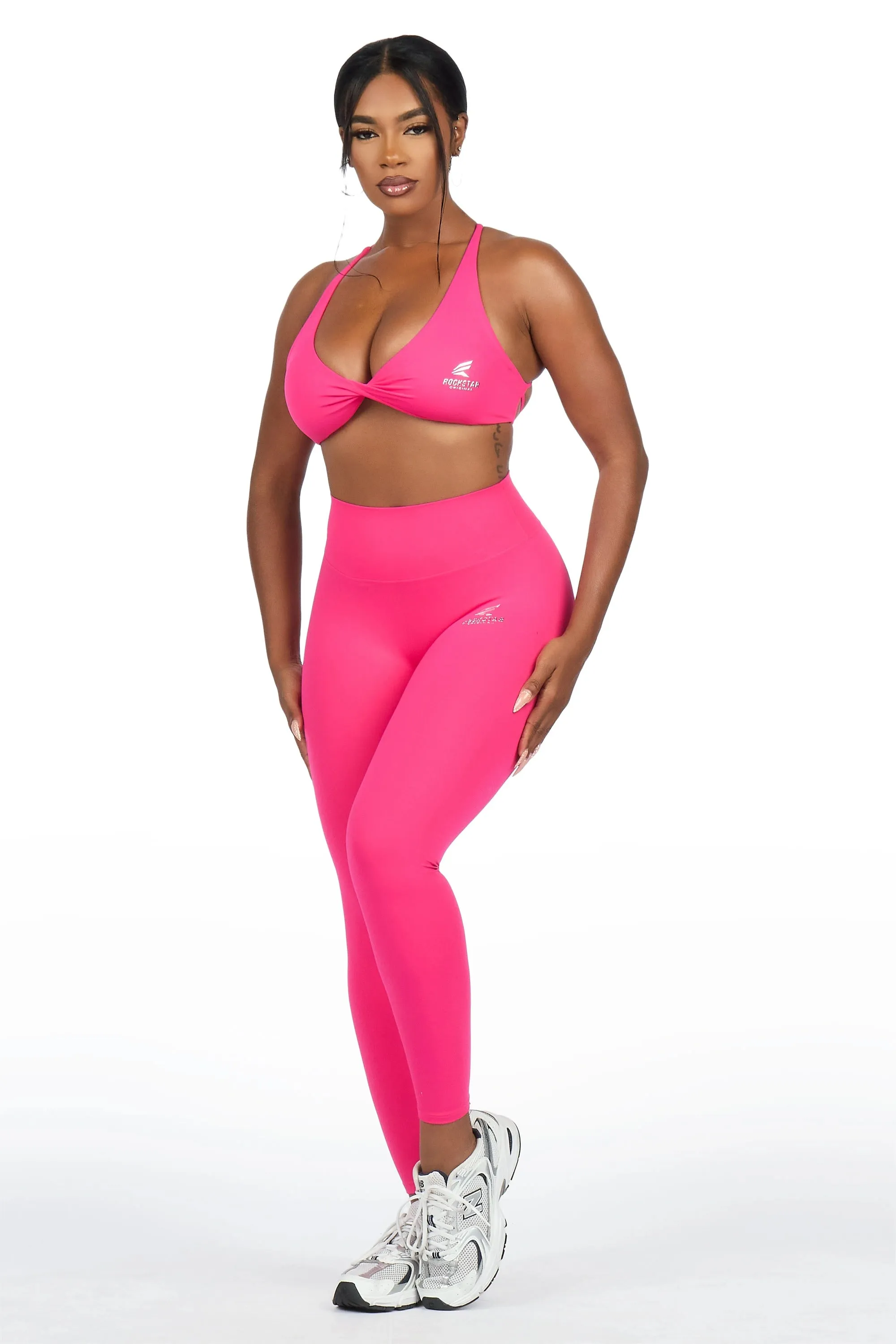 Kischa Pink Tank Active Legging Set sold by Rockstar Original product image thumbnail 5