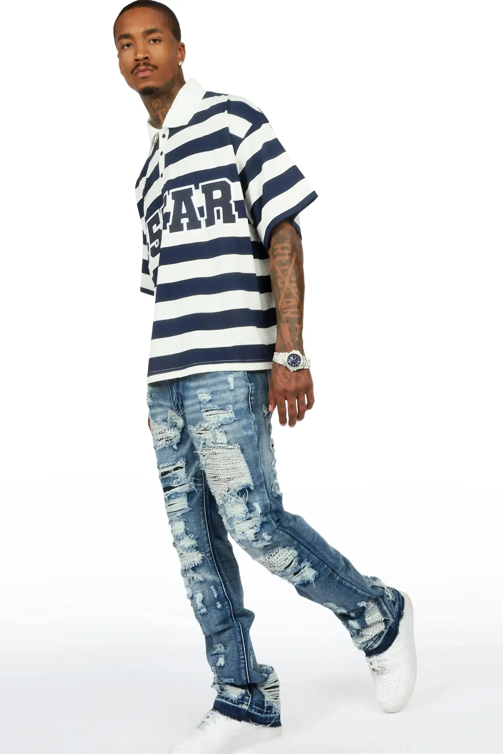 Fintan Navy Polo Shirt sold by Rockstar Original product image thumbnail 3