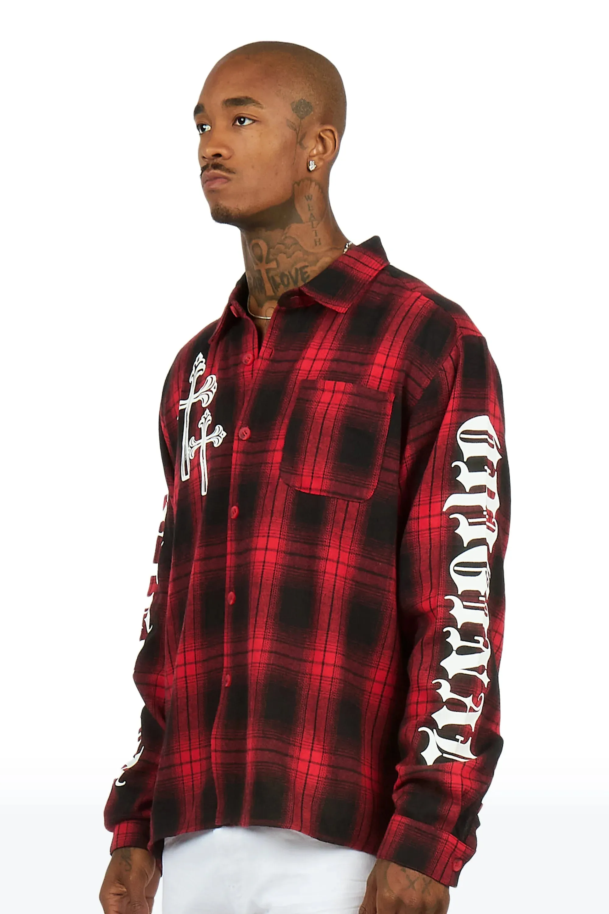 Helder Red Flannel Long Sleeve Shirt sold by Rockstar Original product image thumbnail 5