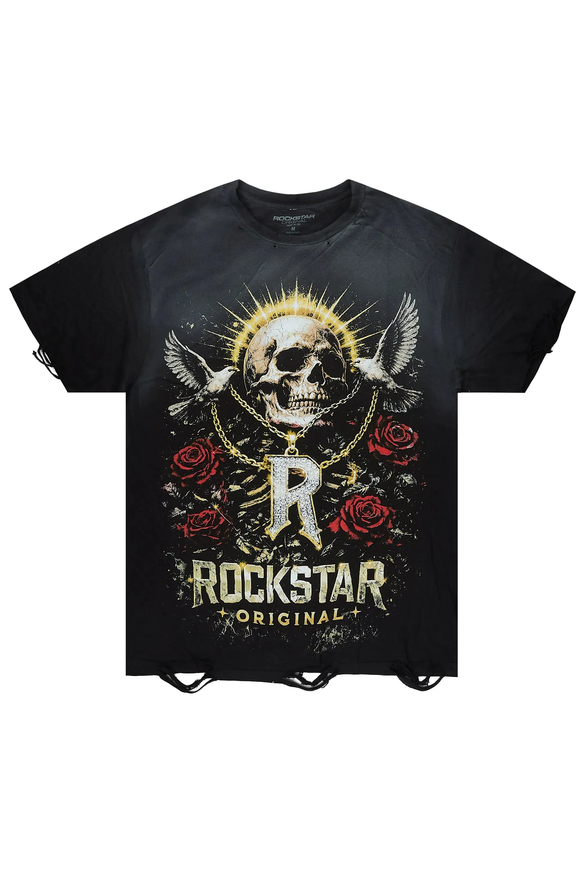 Caprie Black Oversized Graphic T-Shirt sold by Rockstar Original