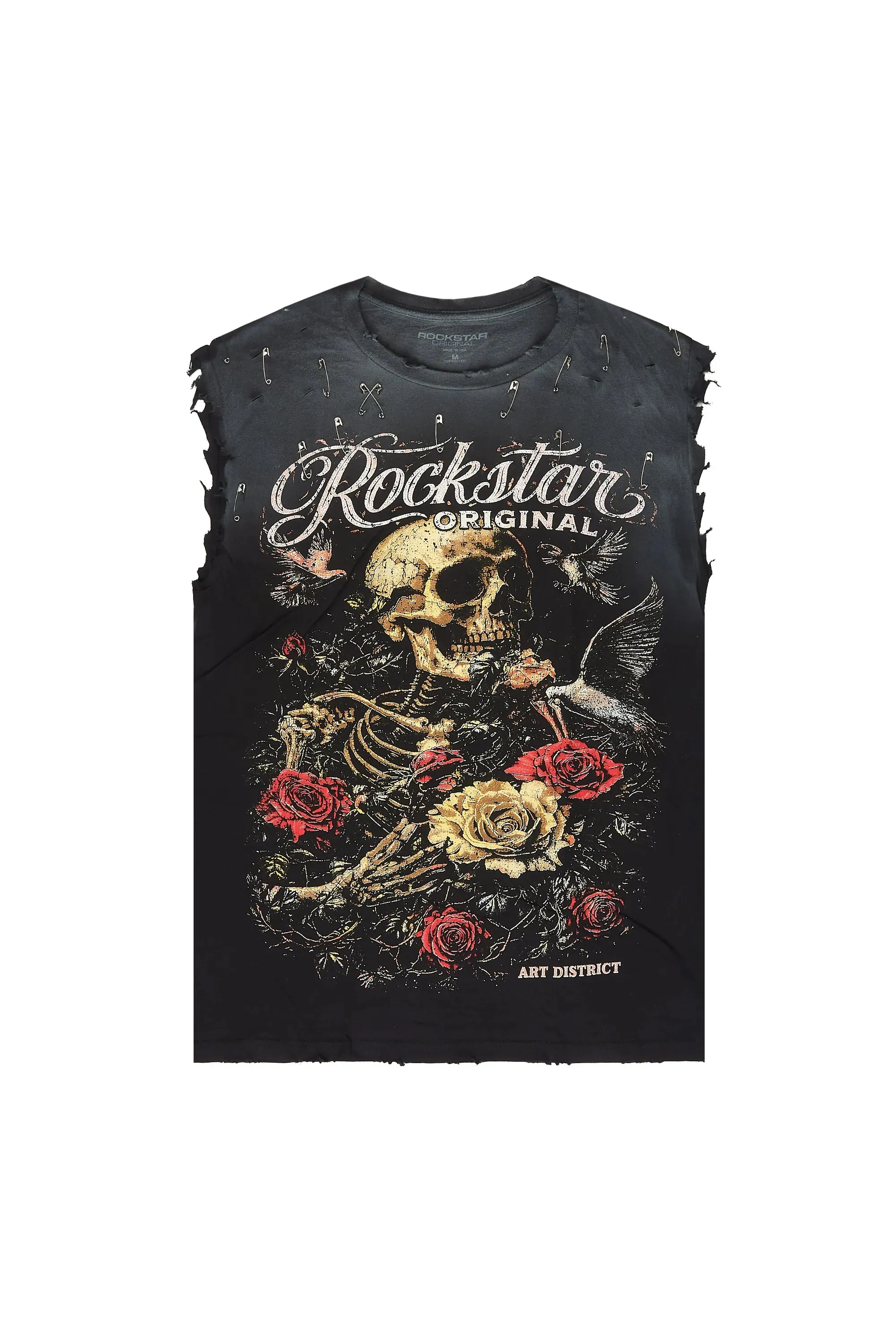 Malette Black Oversized Cut Off T-Shirt sold by Rockstar Original