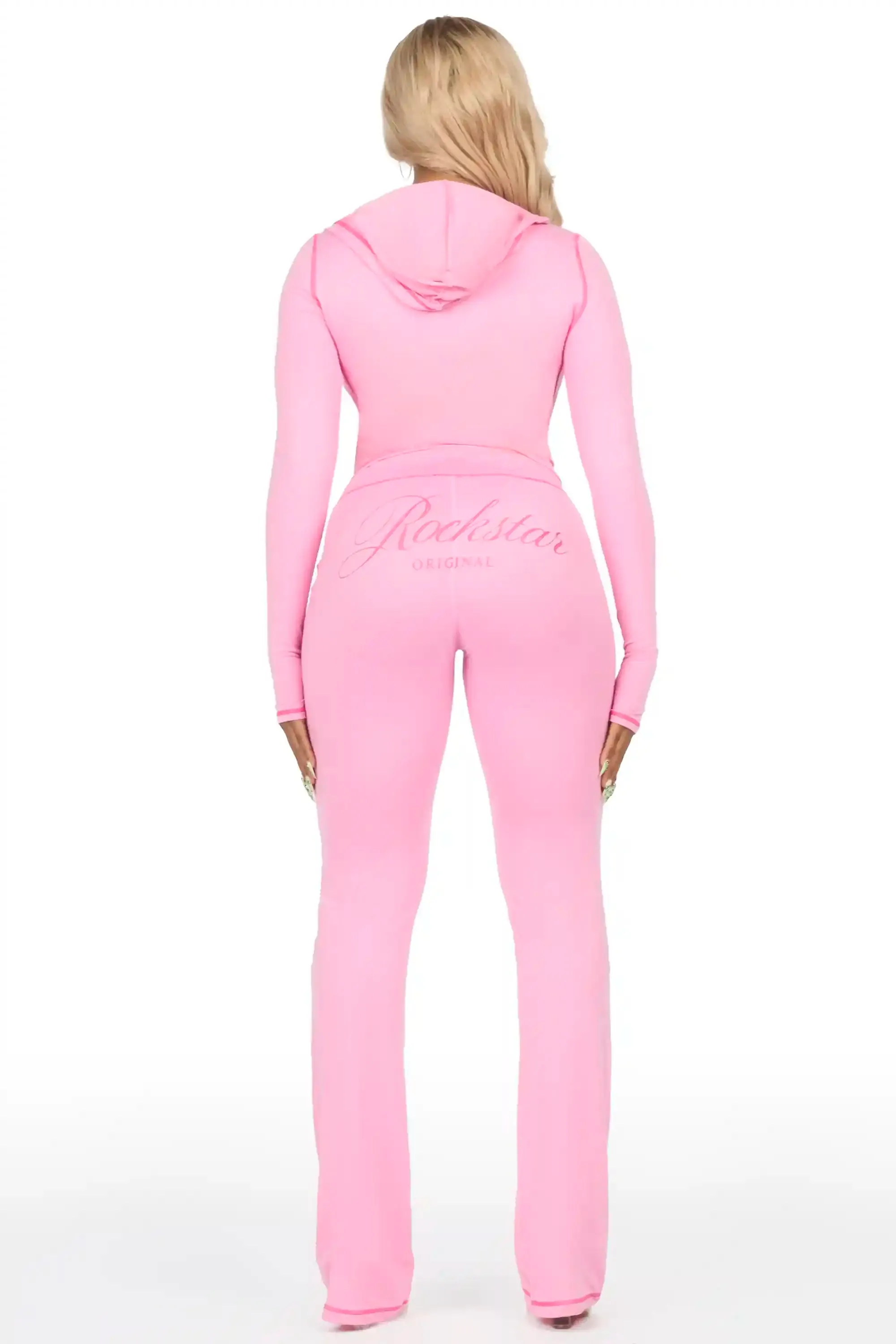 Arzena Pink/Pink Zip Up Lounge Track Set sold by Rockstar Original product image thumbnail 5