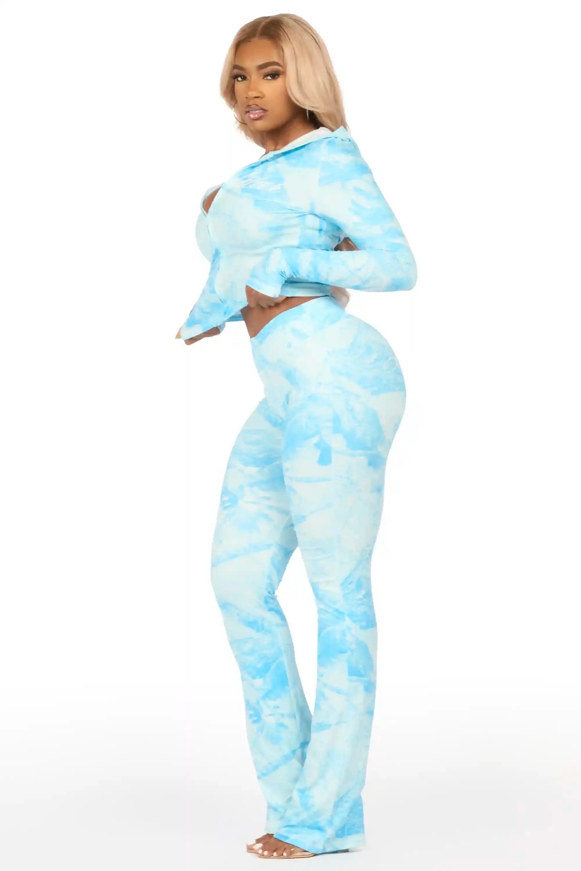 Arzena Blue Tree Camo Zip Up Lounge Track Set sold by Rockstar Original product image thumbnail 3