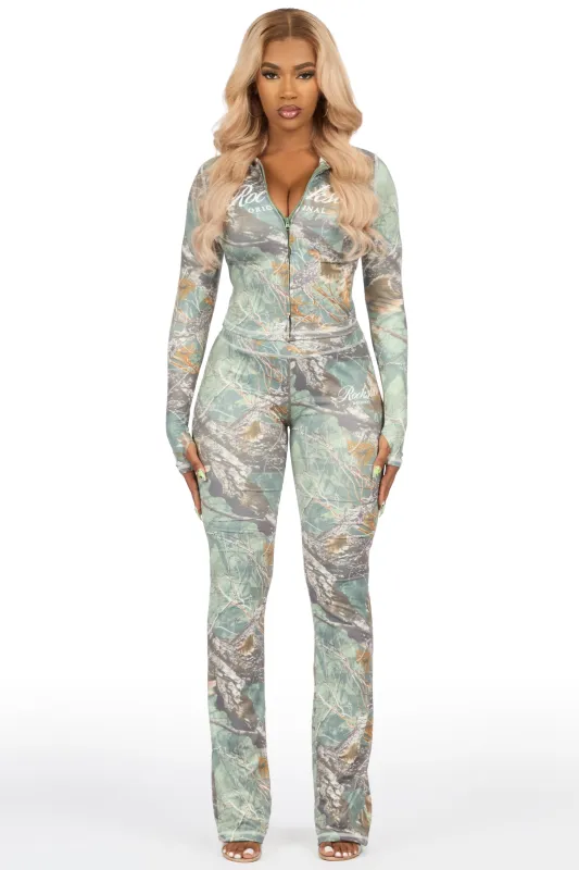 Arzena Tree Camo Zip Up Lounge Track Set made by Rockstar Original