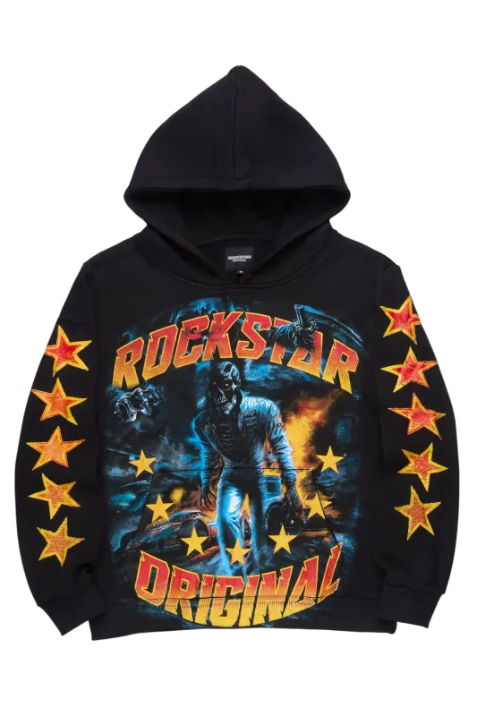 Torq Black/Orange Graphic Hoodie made by Rockstar Original