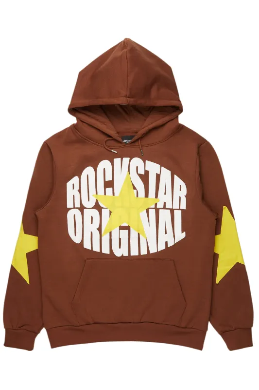 States Brown Graphic Hoodie made by Rockstar Original