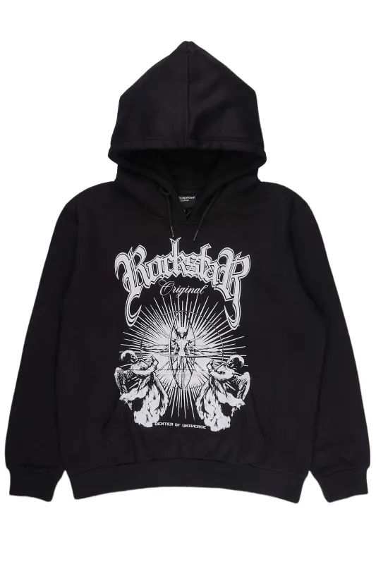 Yarden Black Graphic Hoodie made by Rockstar Original