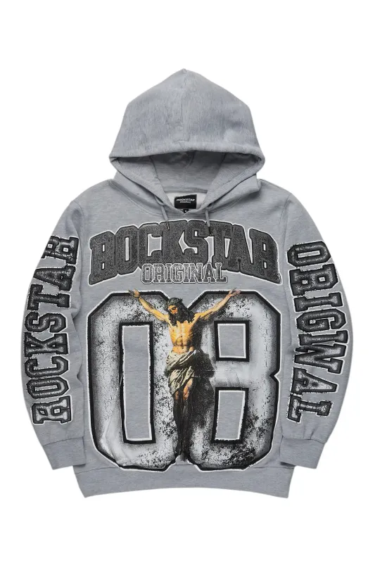 Fields Grey/White Graphic Hoodie made by Rockstar Original
