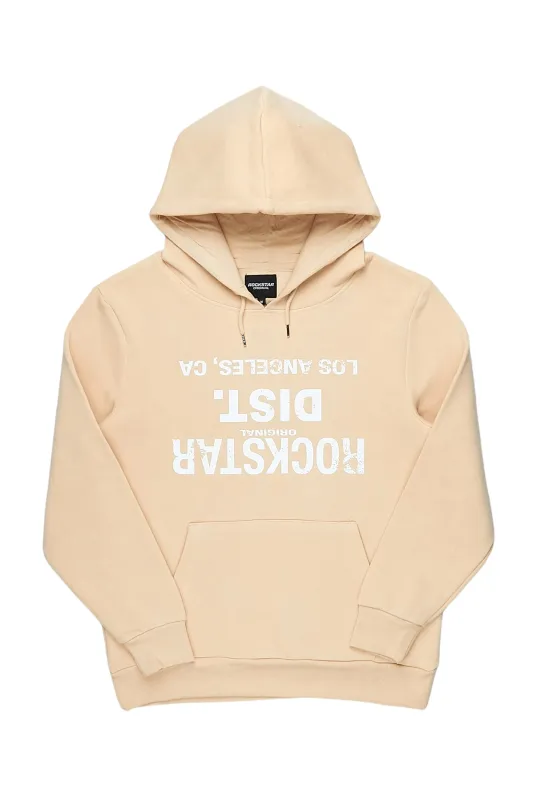 Dist. Town Beige Graphic Hoodie made by Rockstar Original