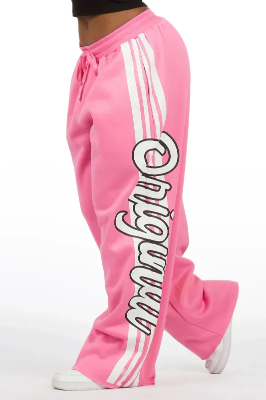 Trinnity Pink Baggy Track Pant made by Rockstar Original