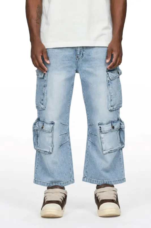 Cortie Blue Extra Long Jort made by Rockstar Original