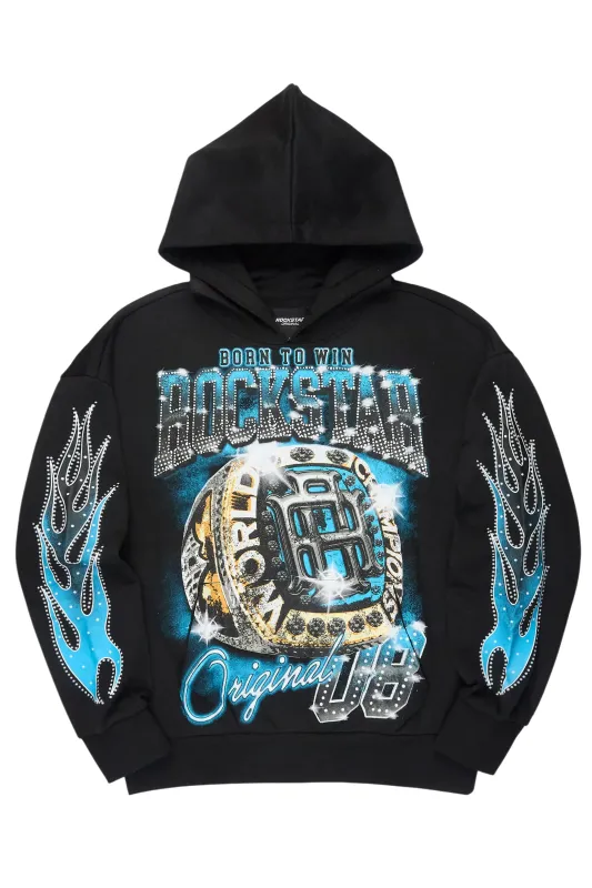 Glans Black Graphic Hoodie made by Rockstar Original