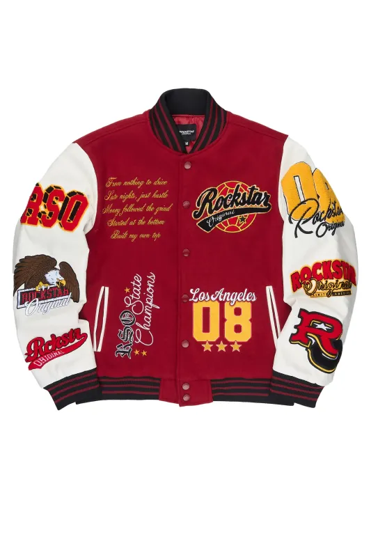 Griffith Red Varsity Jacket made by Rockstar Original
