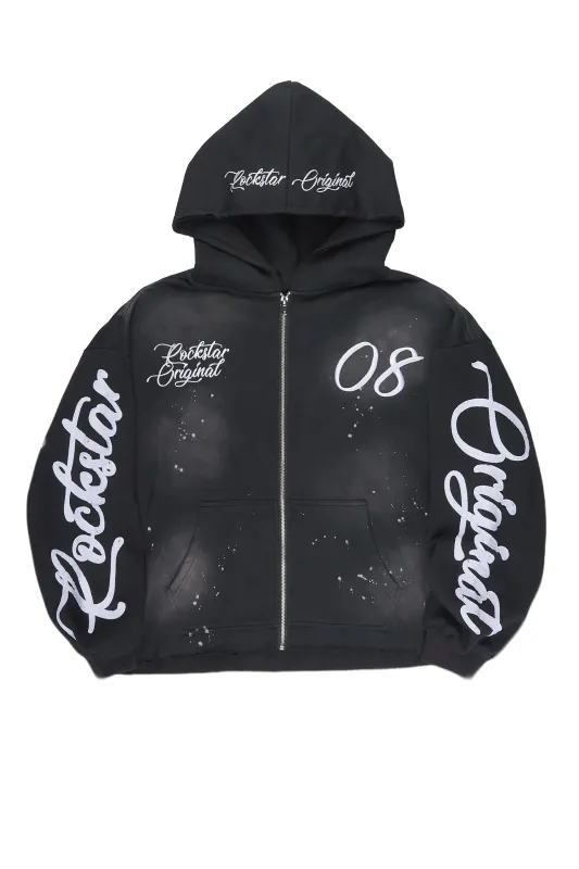 Hanif Black Zip Up Hoodie made by Rockstar Original