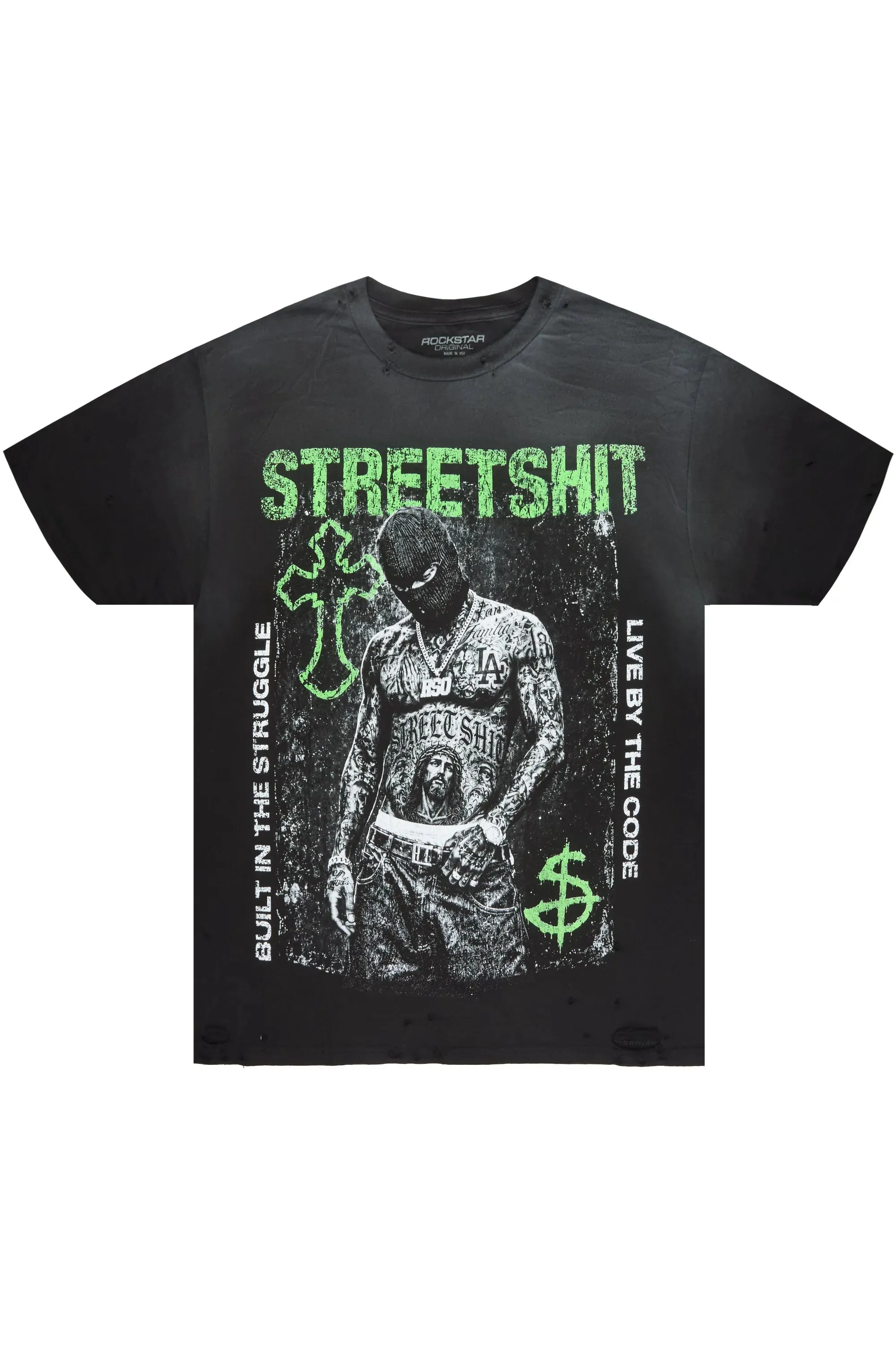 Kace Black Oversized Graphic T-Shirt sold by Rockstar Original