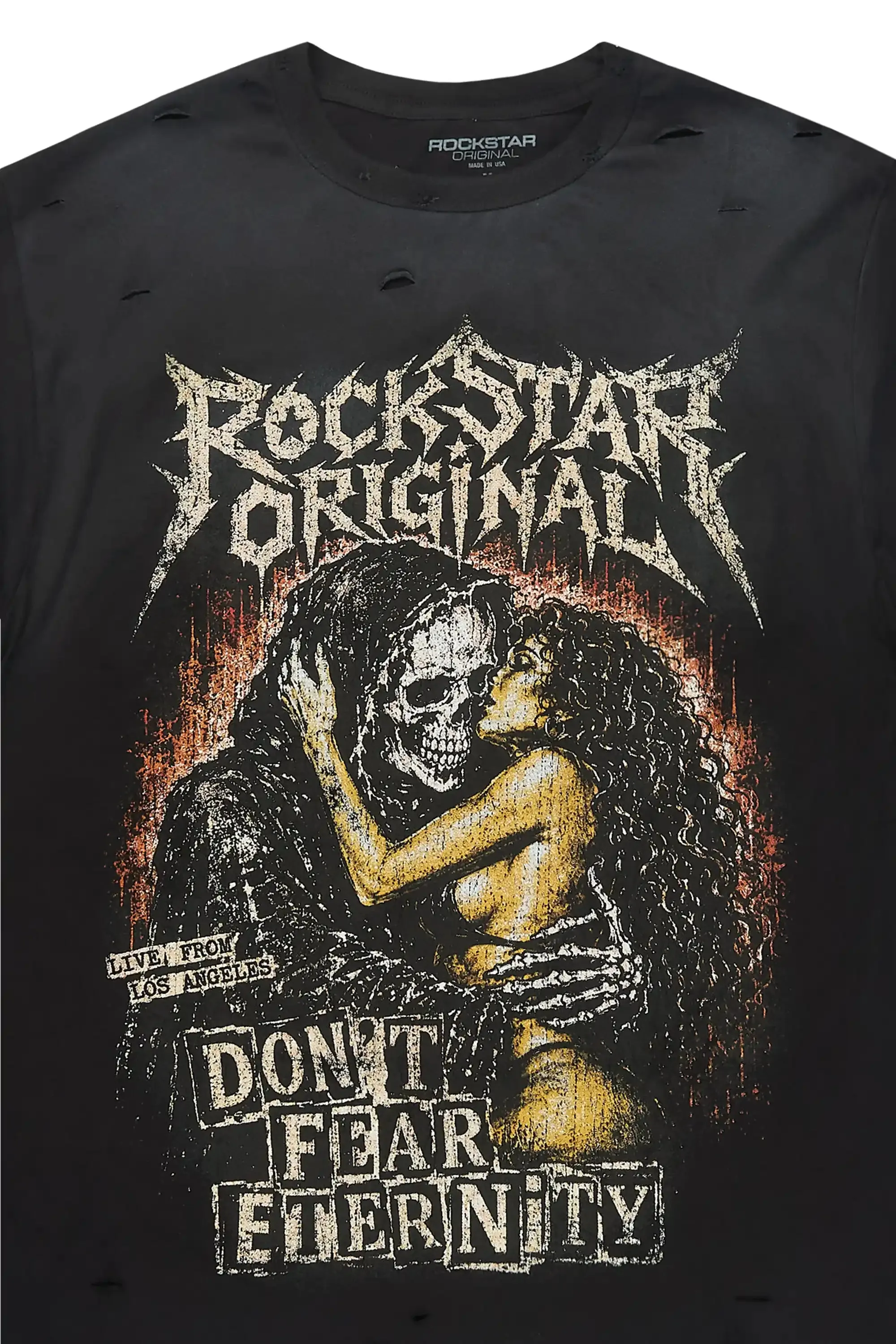 Stellan Black Oversized Graphic T-Shirt sold by Rockstar Original product image thumbnail 2