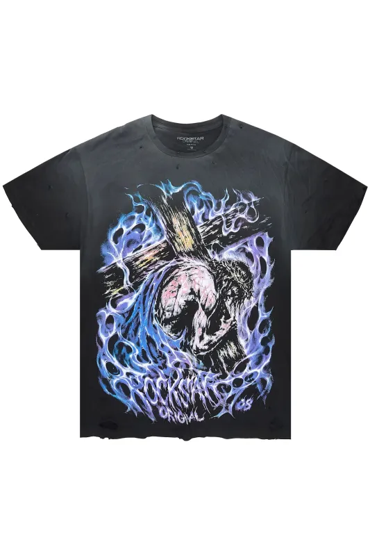 ShiCoriya Black Graphic T-Shirt made by Rockstar Original